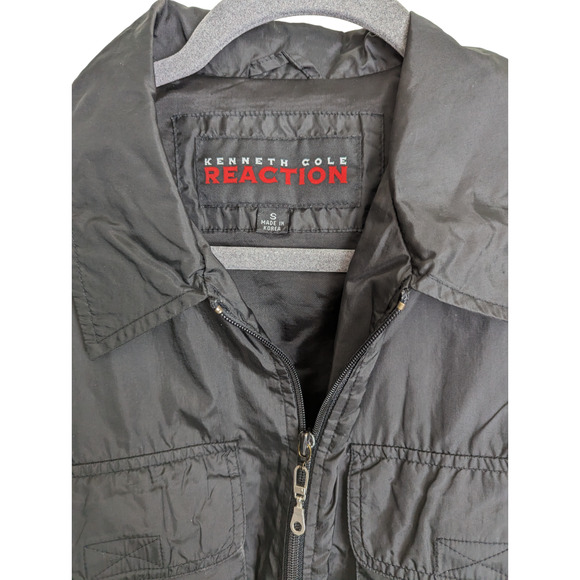 Kenneth Cole Reaction Womens Small Black Windbreaker Nylon Full Zip Lightweight - Picture 13 of 16